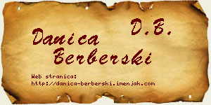 Danica Berberski vizit kartica